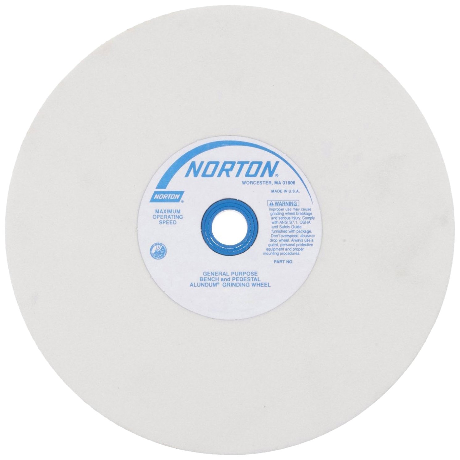 Norton Grinding Wheel, Premium Bench and Pedestal Aluminum Oxide Bench Grinder Wheel, Fine Grit 6 Inch Grinding Wheel