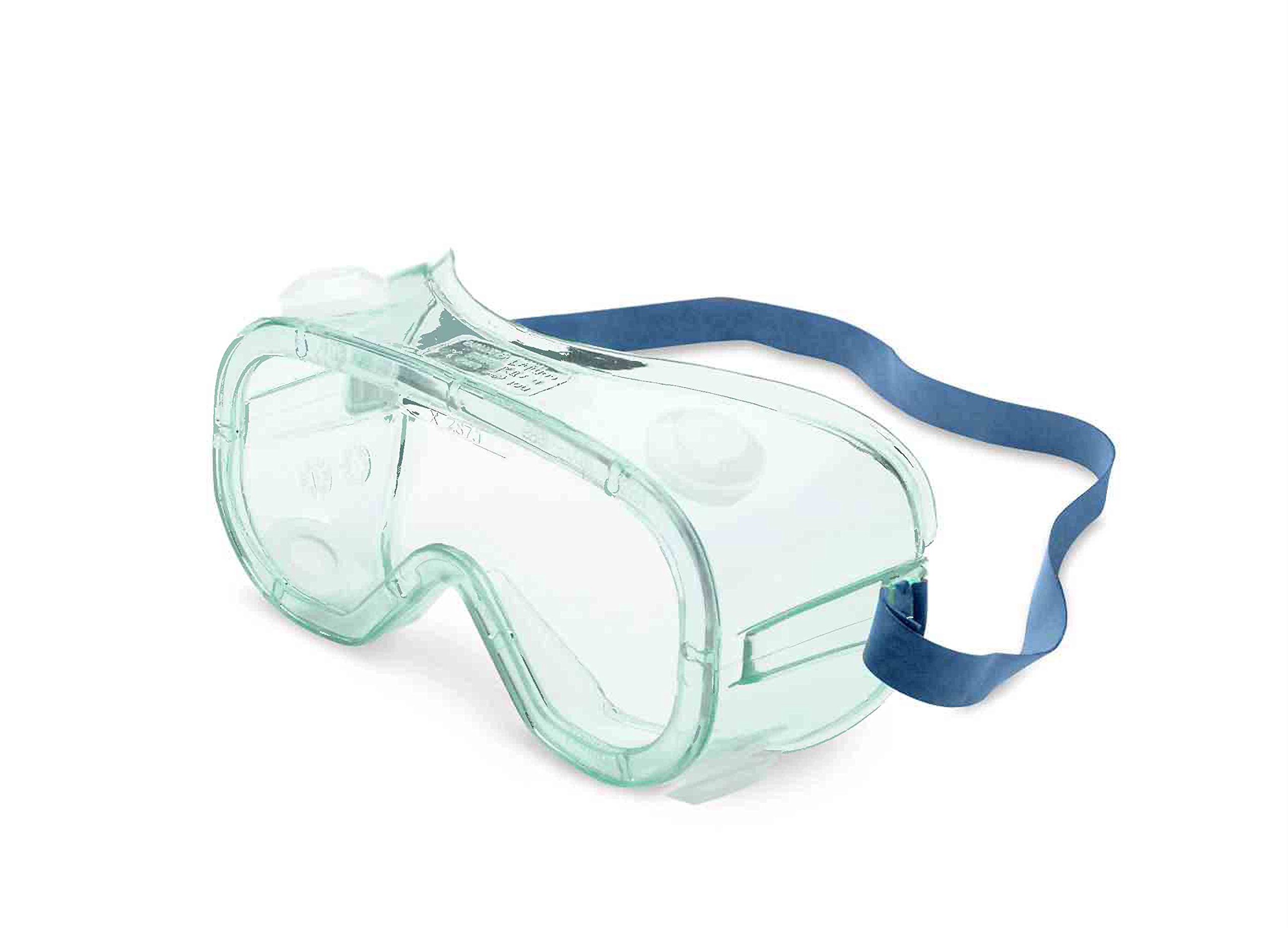 Honeywell Uvex by A610S Series Splash Goggle with Transparent Green Body and Clear Lens with Fog-Ban Anti-Fog Coating