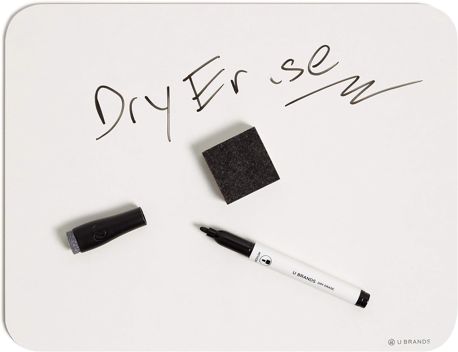 U Brands Dry Erase Lap Board Set, 12” x 9”, Small Whiteboard, Includes 6 Markers and 6 Erasers