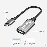 Plugable USB C to HDMI Adapter, HDMI 2.0, USB4 / Thunderbolt Adapter for 4K Monitor up to 4K 60Hz (USBC-HDMI) iPhone 15