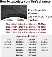 Snowmobile Printed Spare Tire Cover 17 Inch - Waterproof Wheel Covers Protectors - Universal Fit for Car, Trailer, Auto, SUV
