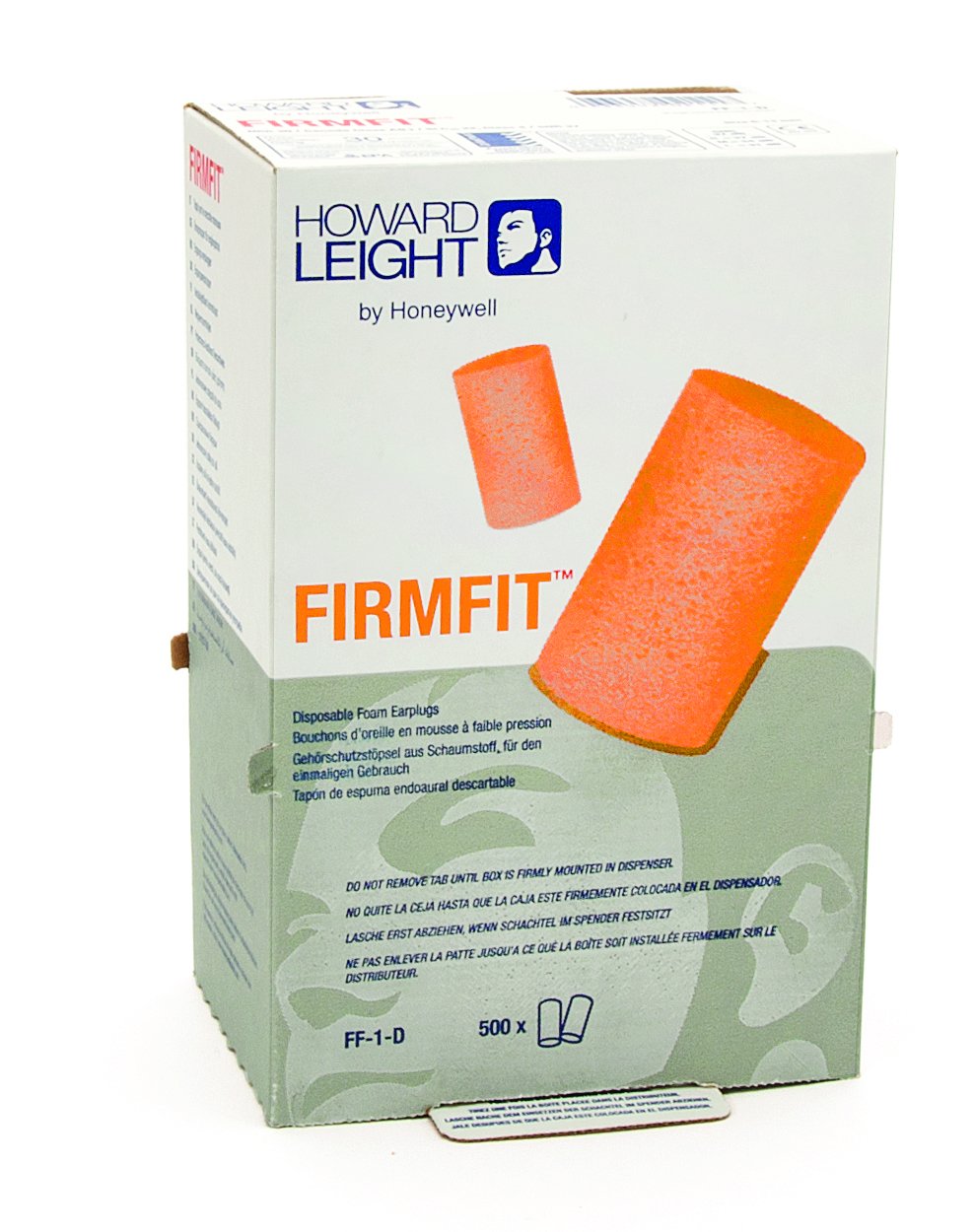 Howard Leight by Honeywell FirmFit Disposable Foam Earplug Refill for Leight Source 500 Dispenser, 500 Pairs (FF-1-D)