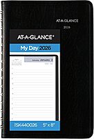 AT-A-GLANCE 2026 Appointment Book Planner, Daily, 5" x 8", Small, Hourly, DayMinder, Black (SK440026)