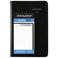AT-A-GLANCE 2026 Appointment Book Planner, Daily, 5" x 8", Small, Hourly, DayMinder, Black (SK440026)