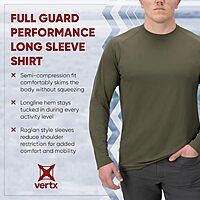 VERTX Full Guard Mens Long Sleeve Tactical Performance Shirt