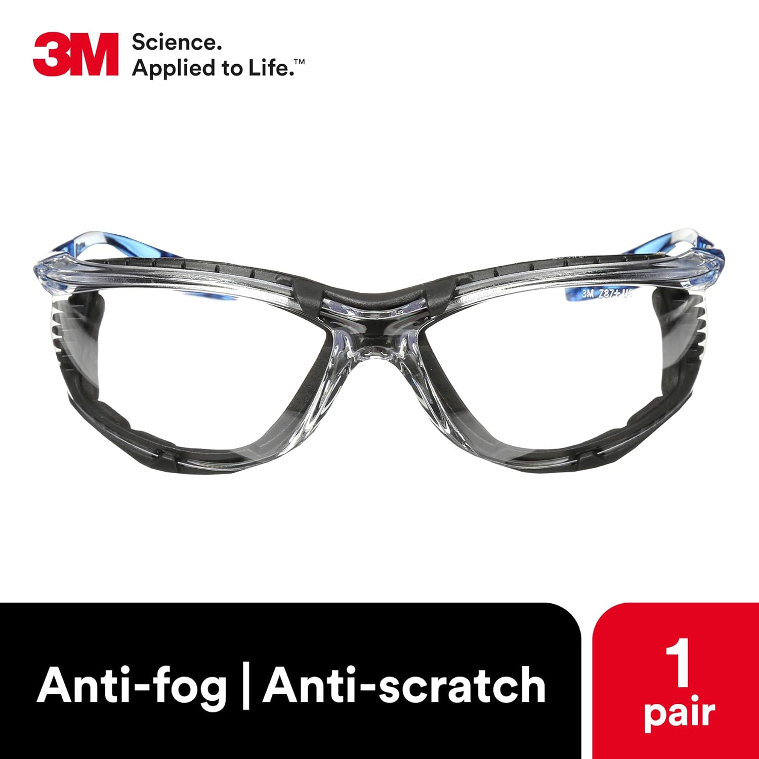 3M Virtua CCS Safety Glasses with Removable Foam Gasket