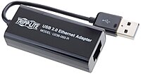 Tripp Lite USB 2.0 Hi-Speed to Ethernet NIC Network Adapter, 10/100 Mbps (U236-000-R), Black