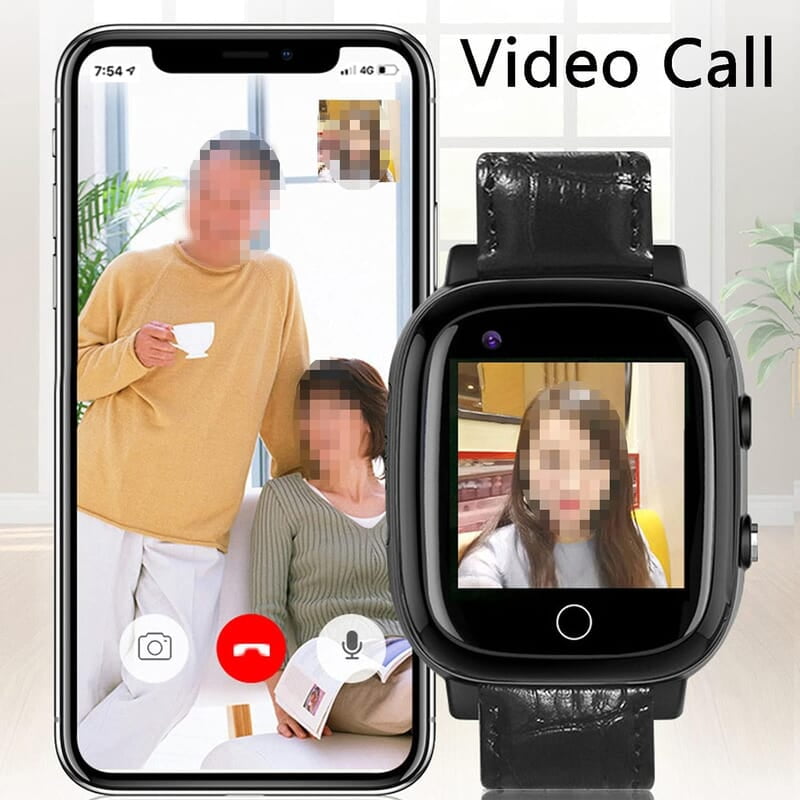 Reloj Inteligente con Detección Caídas para Personas Mayores,Reloj GPS Boton Llamada Emergencia,
