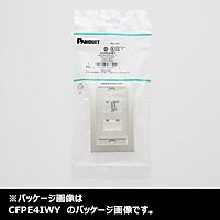 Panduit CFPE4IWY 1-Gang 4-Port Faceplate, Off White