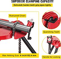 RIDGID 10883 Model 418 Oiler with Premium Thread Cutting Oil + Mophorn 460-6 Tripod Pipe Chain Vise Oiler + Pipe Chain Vise