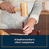 Weaver Leather Supply Rawhide Mallet, Silent Robust Water Buffalo Leather Hammer, Leathercraft Tool for Tooling
