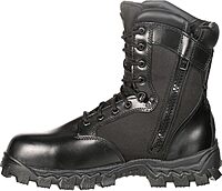 ROCKY Men's Alpha Force Zipper Waterproof Public Service Boots - Black