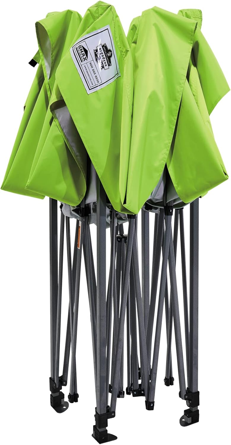 Ergodyne SHAX 6010 Pop-Up Canopy Tent, Lightweight, 10' x 10', Lime