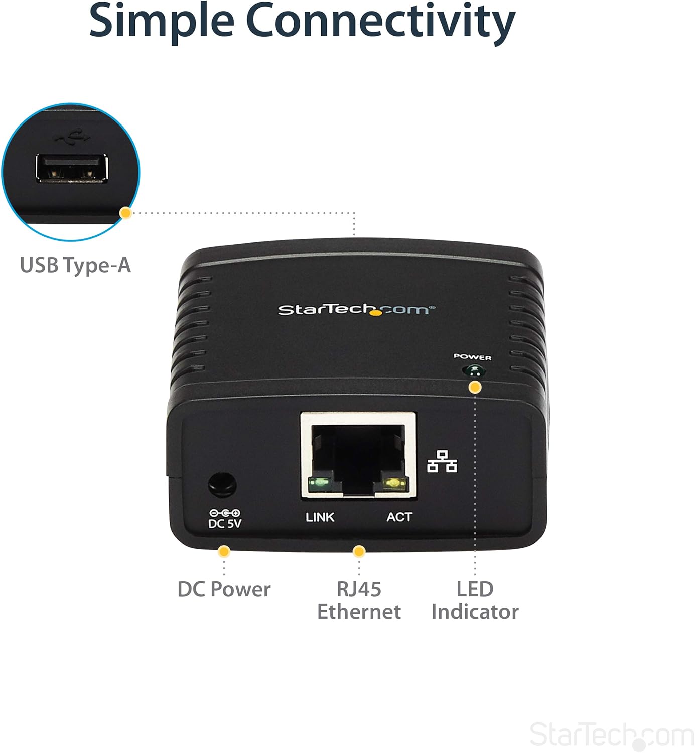 StarTech.com USB 2.0 10/100Mbps Network Print Server