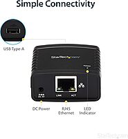 StarTech.com USB 2.0 10/100Mbps Network Print Server