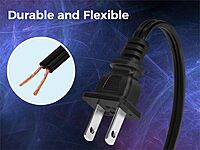 Monoprice Figure-8 (IEC C7 / IEC-320-C7) Non-Polarized Power Cord 18AWG SPT-2 Black