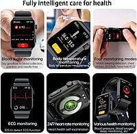 Reloj Inteligente De Glucosa En Sangre ECG+PPG HRV