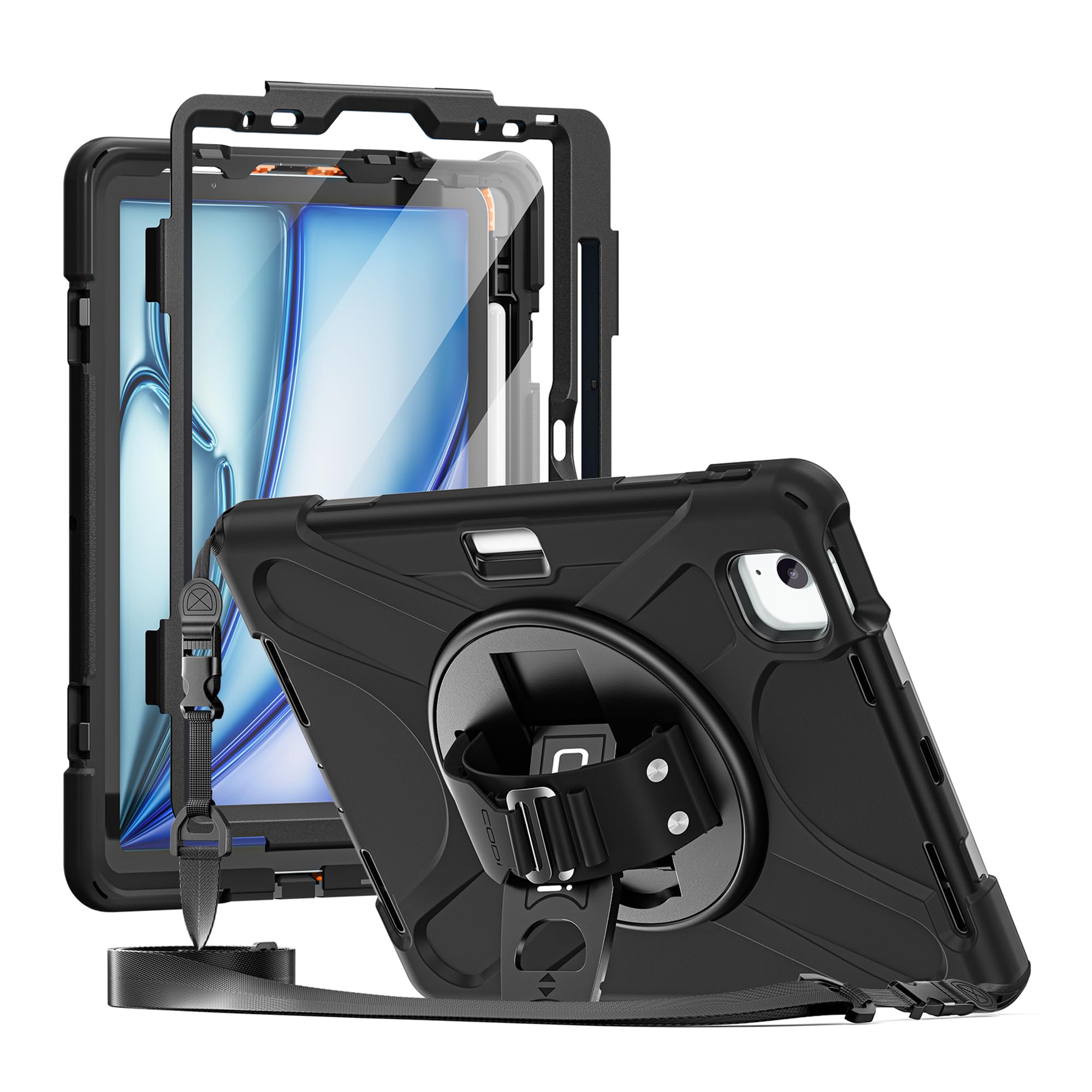 CODi Rugged Case for iPad Air 11/10.9 & iPad Pro 11 – Heavy Duty with Integrated Screen Protector