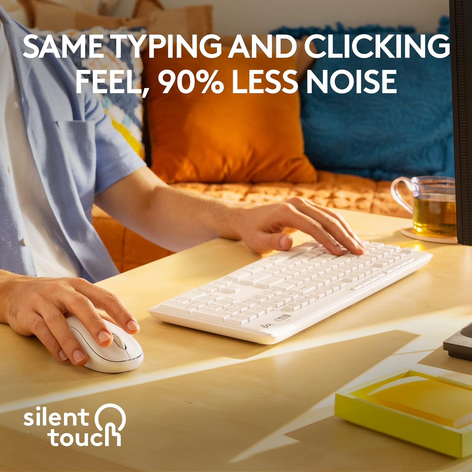 Logitech MK295 Wireless Mouse & Keyboard Combo with SilentTouch Technology, Full Numpad