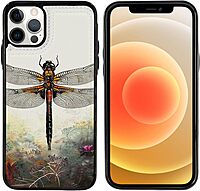 Dragonfly Printed Wallet Case for iPhone 12 Pro- 6.1 Inch with Card Holder