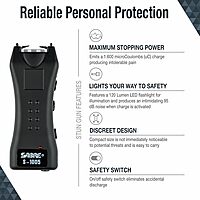 SABRE Self-Defense Kit with Pepper Spray and Stun Gun with Flashlight, 25 Bursts, 10-Foot (3-Meter) Range, Painful µC Charge