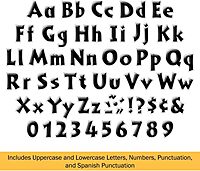 Barker Creek Letter Pop-Outs, 4" Black Tie Affair, Classy Black Designer Letters for Bulletin Boards, Breakrooms, Reception Areas, Signs, Displays, And More! 4", 255 Characters per Set (1713)