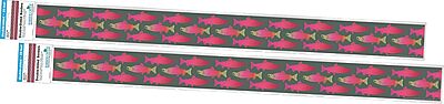 Barker Creek Double-Sided Border, Sea & Sky Salmon, Trim Out Bulletin Boards and Create Colorful Displays with 70' of Designer Double-Sided Border, 3" x 70', Pack of 2 (4016)