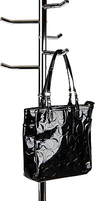 Mind Reader Freestanding Coat Rack, Multi-Hook Organizer for Office or Entryway, Metal, Silver