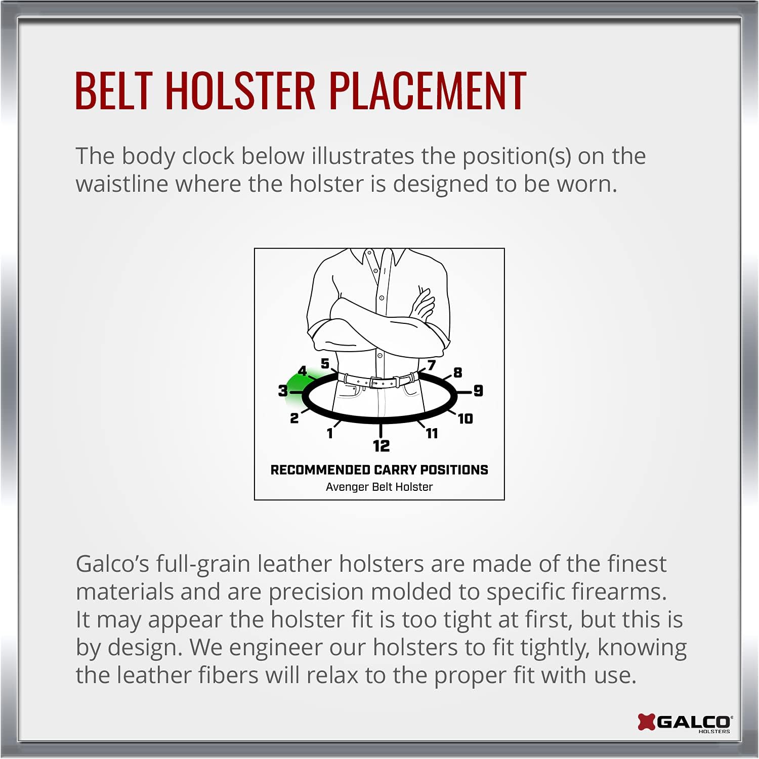 Galco Avenger Belt Holster