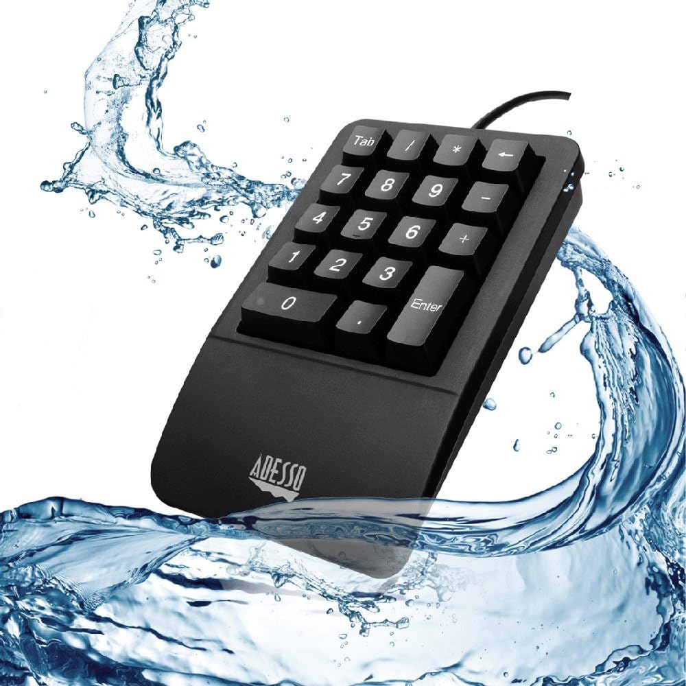 ADESSO AKB-618UB Waterproof Numeric Keypad with Wrist Rest