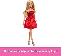 Barbie Mattel 80th Anniversary Ruby-Red Celebration Fashion Doll