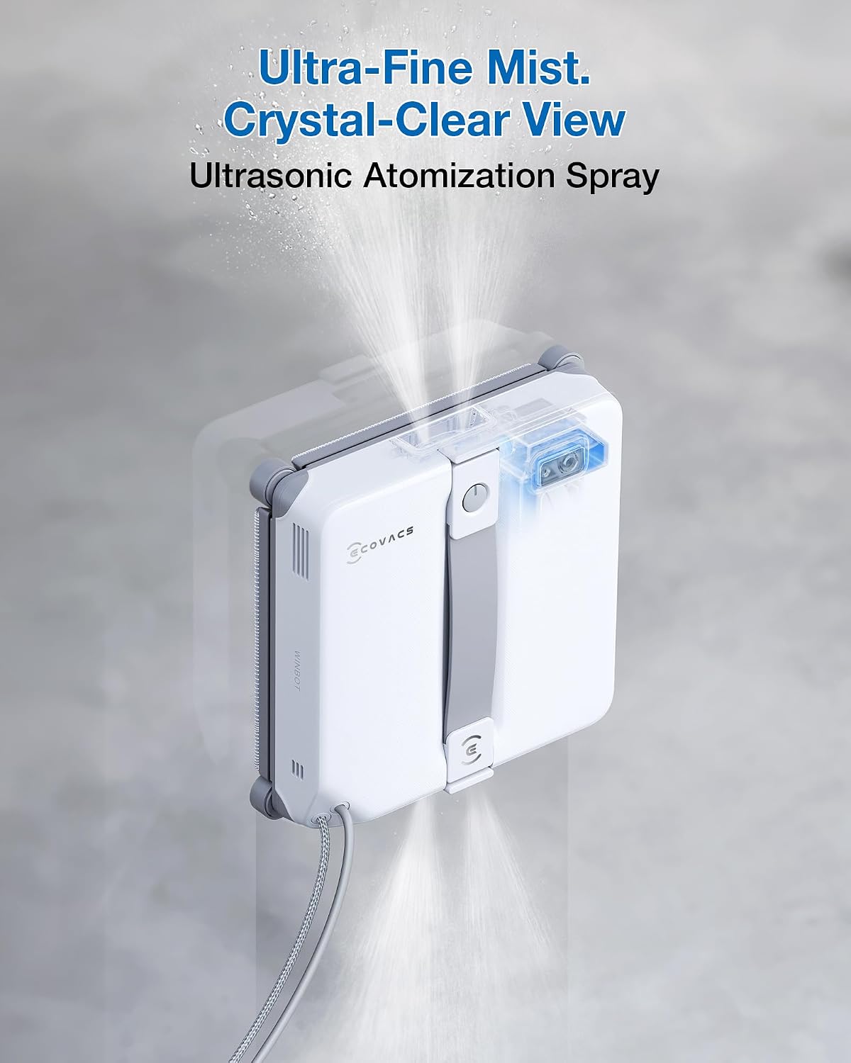 WINBOT mini 2 Automated Window Cleaner - 8000Pa Suction , 30-Minute Power-Off Protection