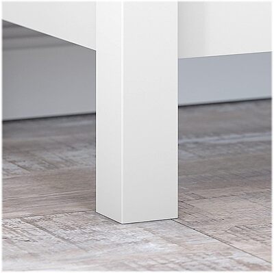 Bush Furniture Mayfield 6 Cube Bookcase in Pure White and Shiplap Gray | Storage for Home Office Workspace Shiplap Gray/Pure White