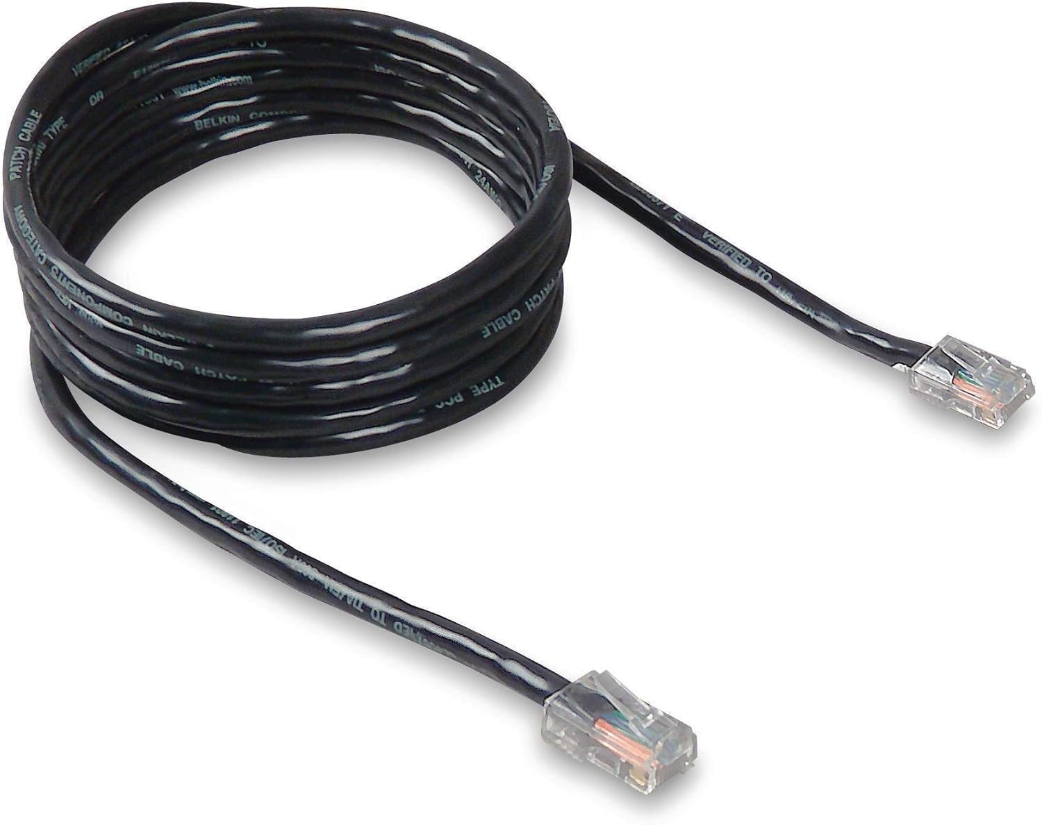 Belkin - Patch cable - RJ-45 (M) to RJ-45 (M) - 3 ft - CAT 5e - molded - black