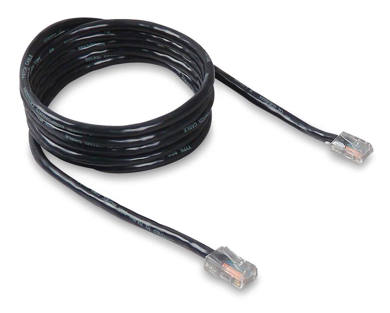 Belkin - Patch cable - RJ-45 (M) to RJ-45 (M) - 3 ft - CAT 5e - molded - black