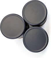 MegaChef Charcoal Gray and Bamboo 4-Piece Canister Set