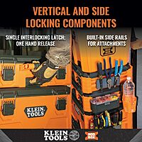 Klein Tools 54804MB MODbox Small Tool Box, Heavy Duty Organizer with Removable Tray, Water and Debris Resistant