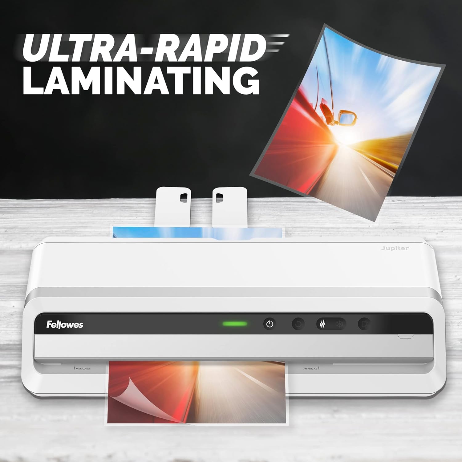 Fellowes 125 Thermal Laminator Machine with Laminating Pouch Starter Kit, 12.5 inch
