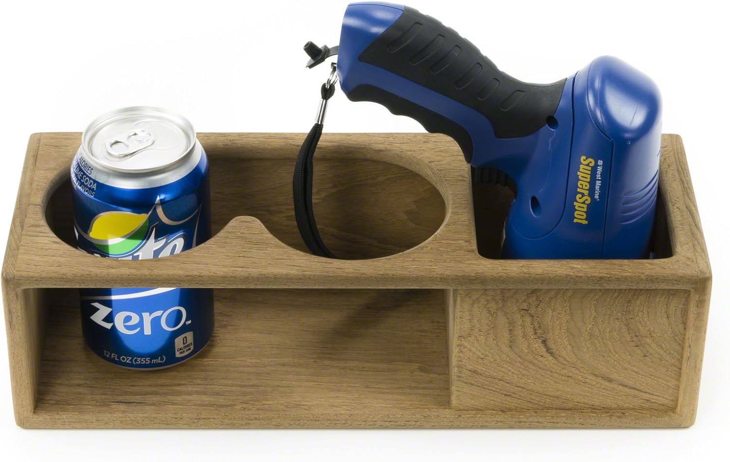 Whitecap 62616 Teak Two Insulated Drink/Binocular Rack with Tray, Brown