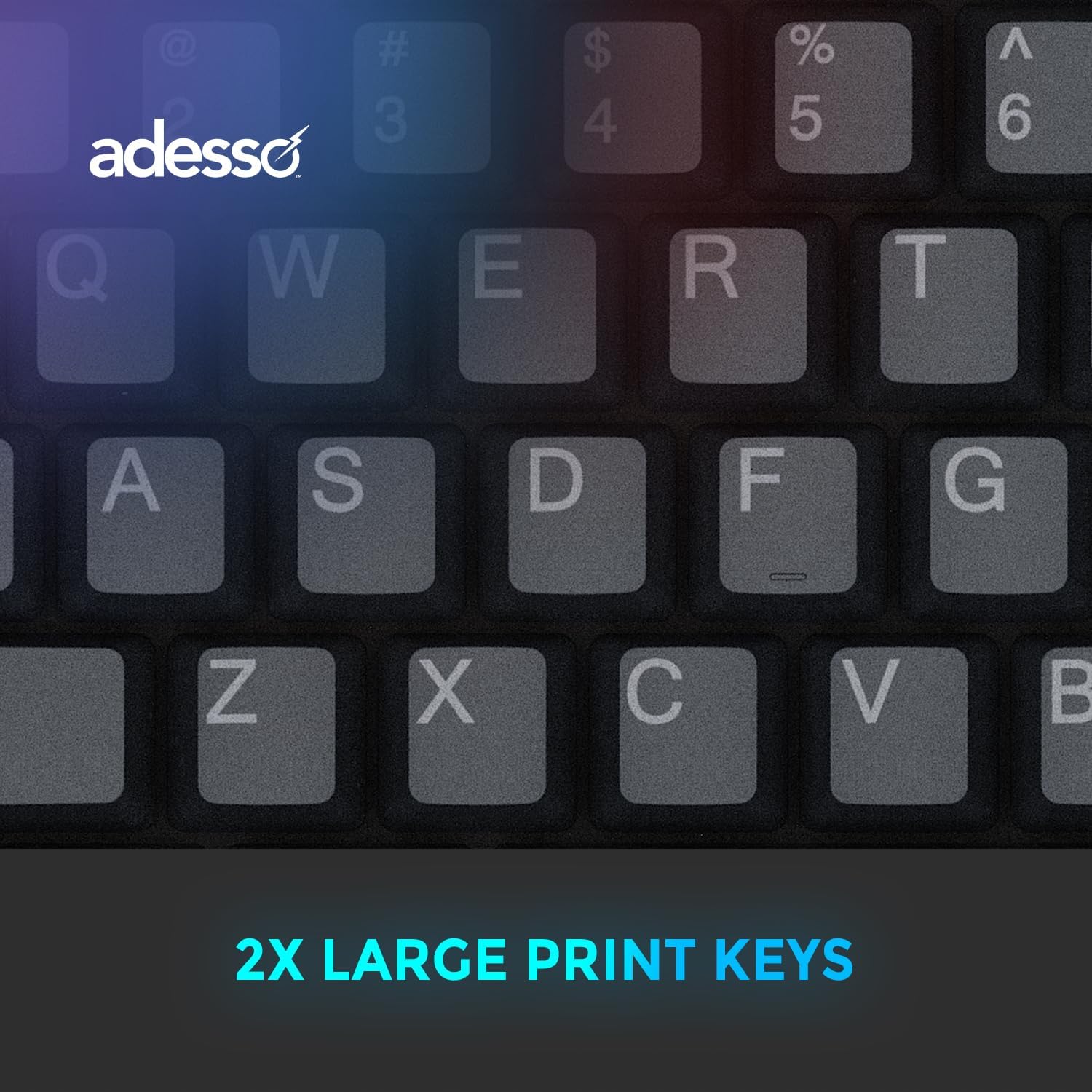 ADESSO EasyTouch 130 Full-Sized USB Wired Mechanical Keyboard with Brown Switches, Dedicated Copilot AI Hotkey