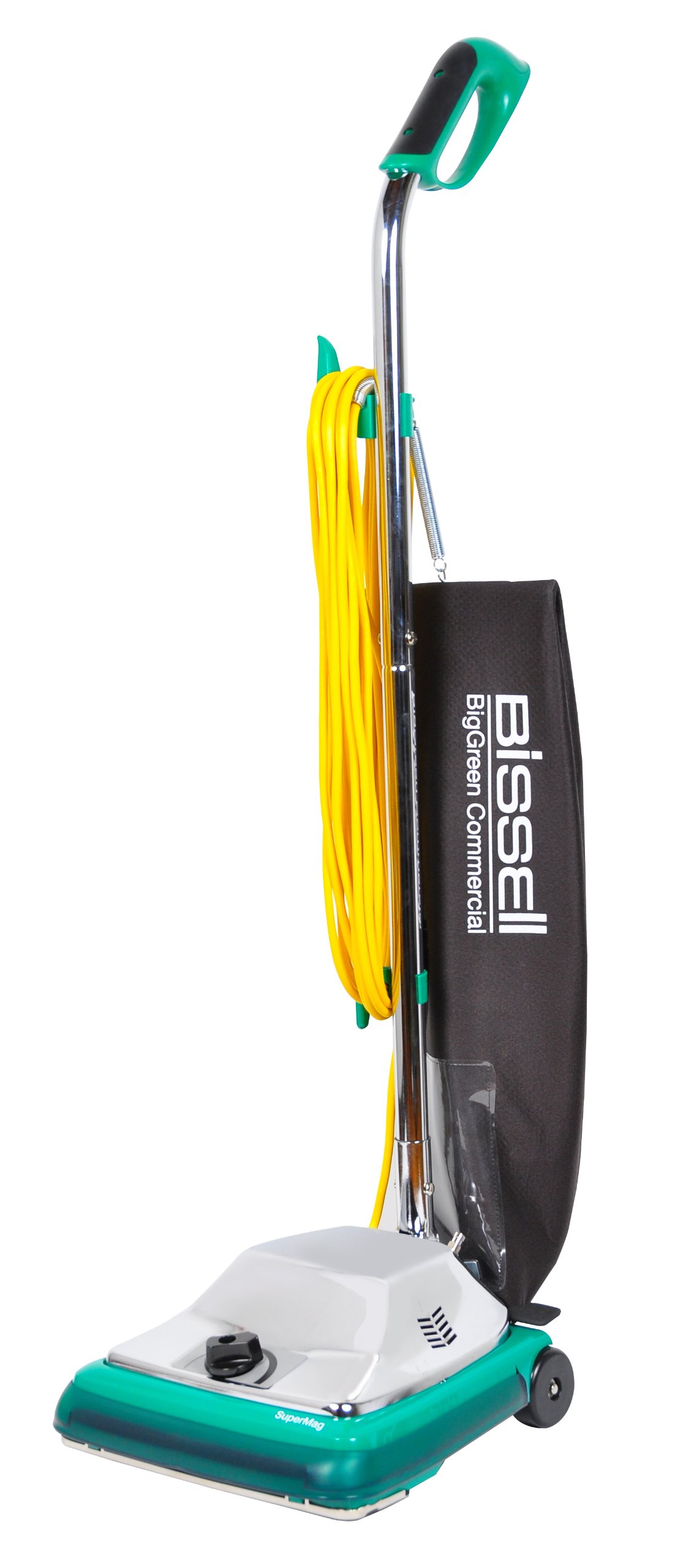 Bissell BigGreen Commercial BG101H ProBag Comfort Grip Handle Upright Vacuum with Magnet, 870W, 12" Vacuum Width