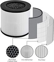 Black+Decker Replacement 3-Stage HEPA Filter, 5-15/16inH x 6-15/16inW x 6-15/16inD