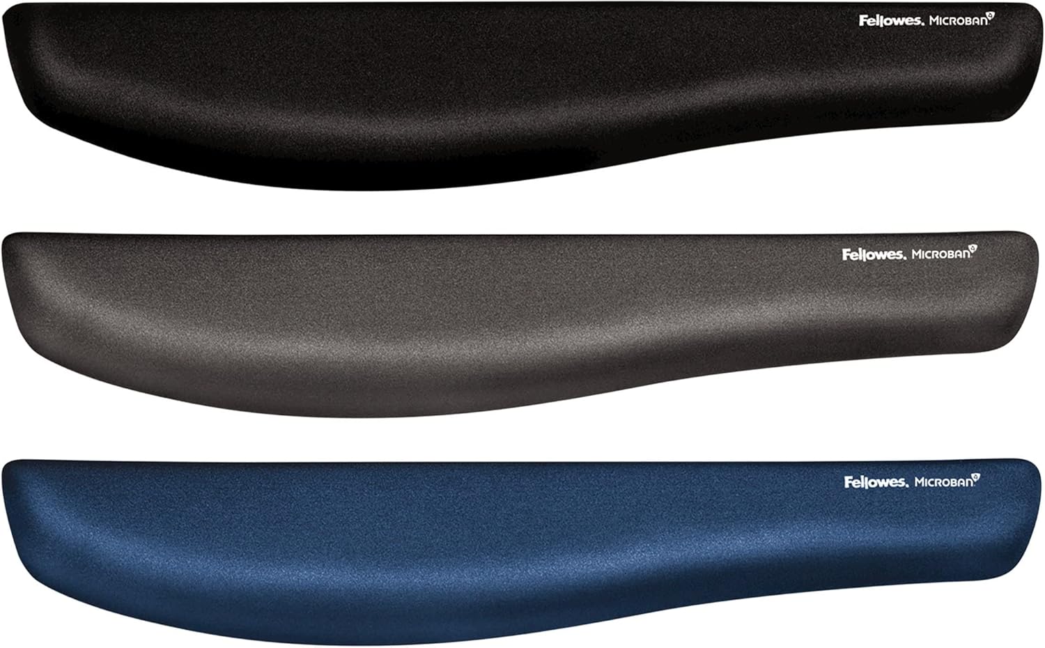 FELLOWES PlushTouch FoamFusion Keyboard Wrist Rest with MICROBAN
