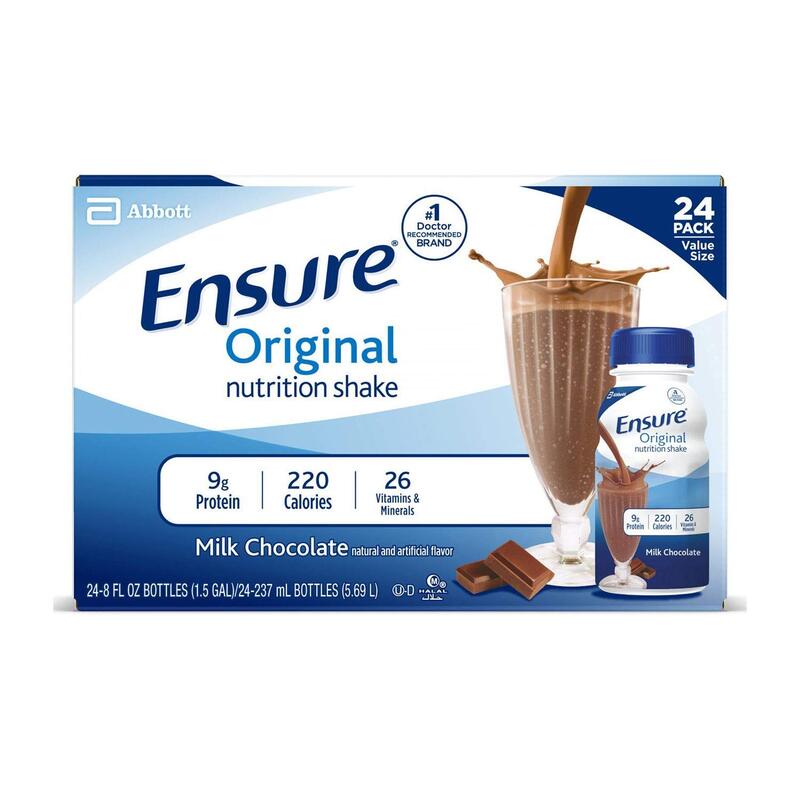 Ensure Original Nutrition Shakes, Milk Chocolate, 8 Oz, Pack Of 24