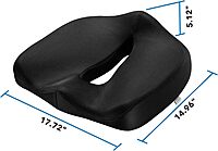 Mount-It! Office Seat Cushion, Premium Ergonomic Memory Foam with Cooling Gel