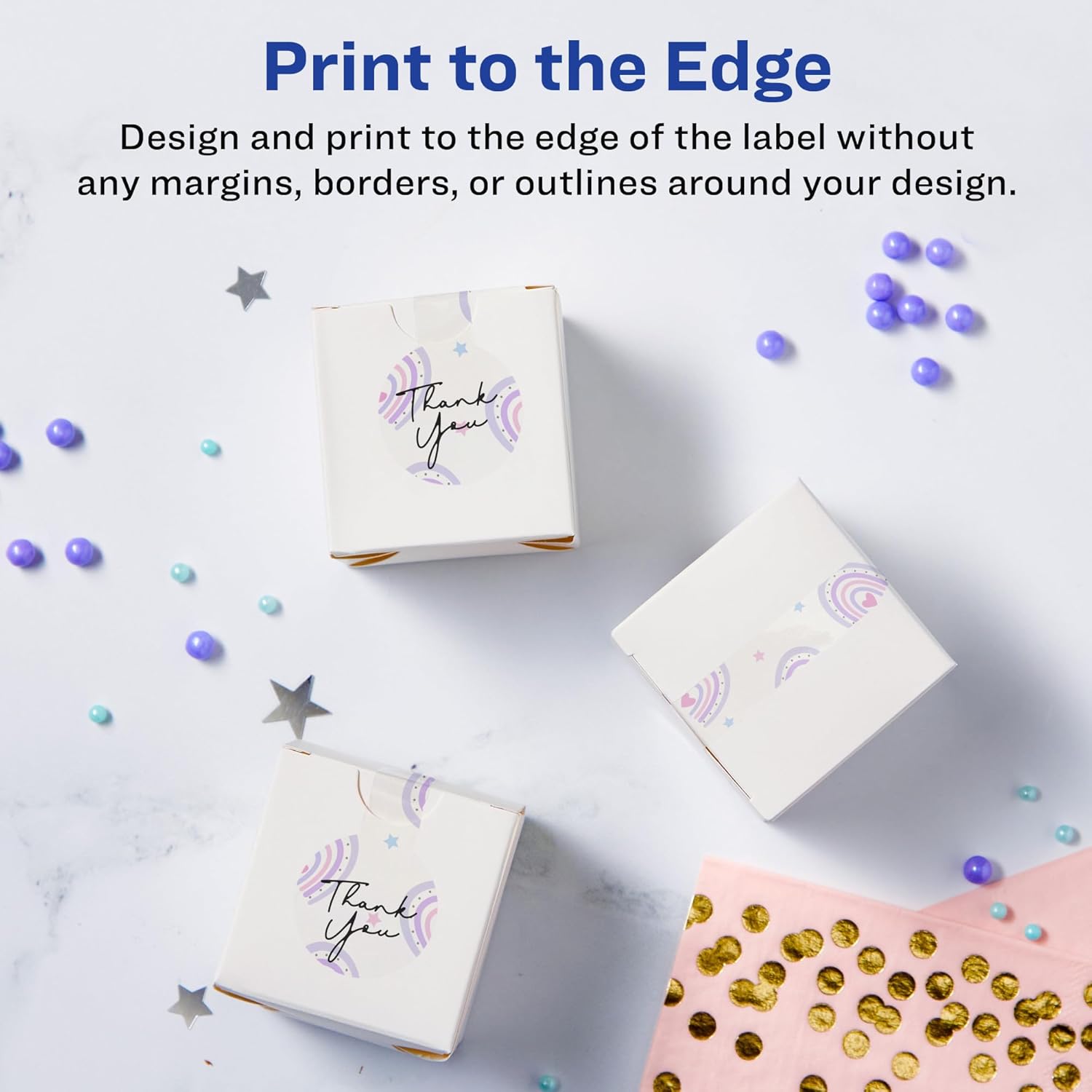 AVERY Glossy Clear Lollipop Labels, Sure Feed Technology, 1" x 4", Print-to-the-Edge, Laser/Inkjet Printable