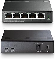 TP-Link TL-SG1005P, 5 Port Gigabit PoE Switch, 4 PoE+ Ports @65W, Desktop, Fanless