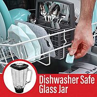 Brentwood P-OST722 Replacement Glass Jar Set, 42 Oz (0.33 Gal), 6-Piece, Clear, Fits Oster Blenders