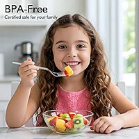 VITEVER Heavy Duty Clear Plastic Forks, BPA-Free, Heat Resistant, BX/100EA