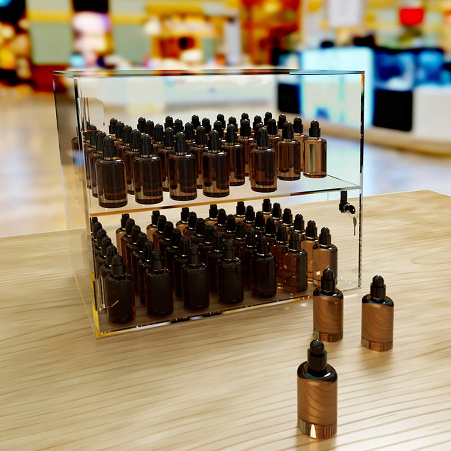 AZAR DISPLAYS Acrylic Lockbox Countertop Display Case, Clear